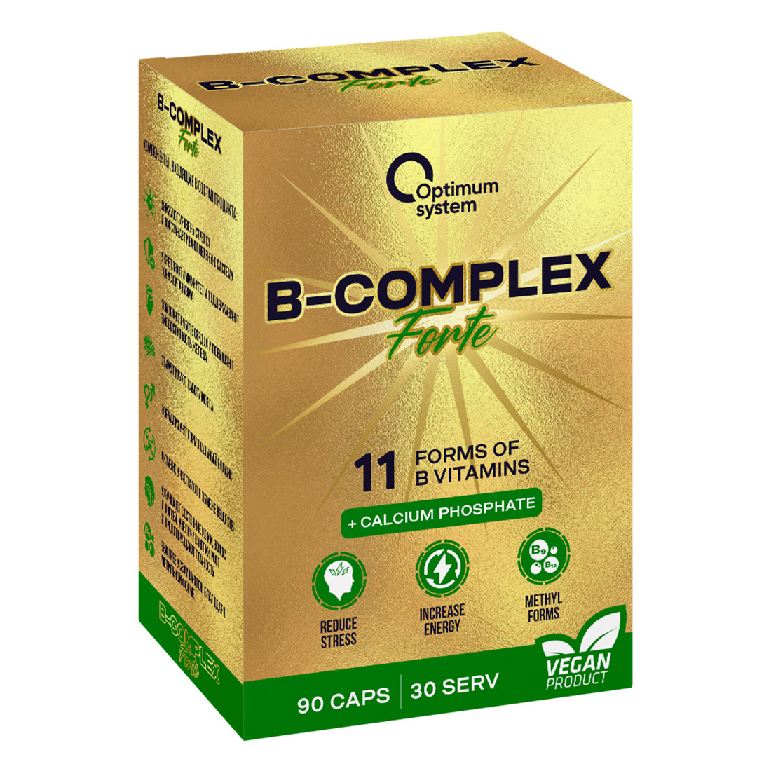 Optimum System Gold Series B-Complex Forte, 90 капс. 