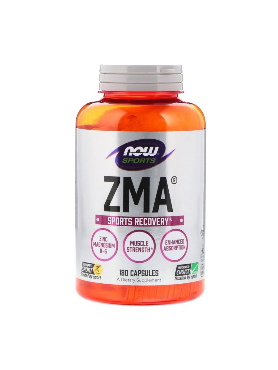 NOW ZMA 800 mg, 180 капс.