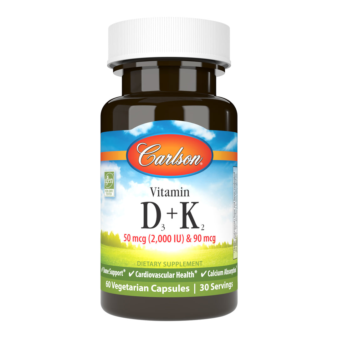 Carlson Labs Vitamin D3 + K2, 60 капс. 