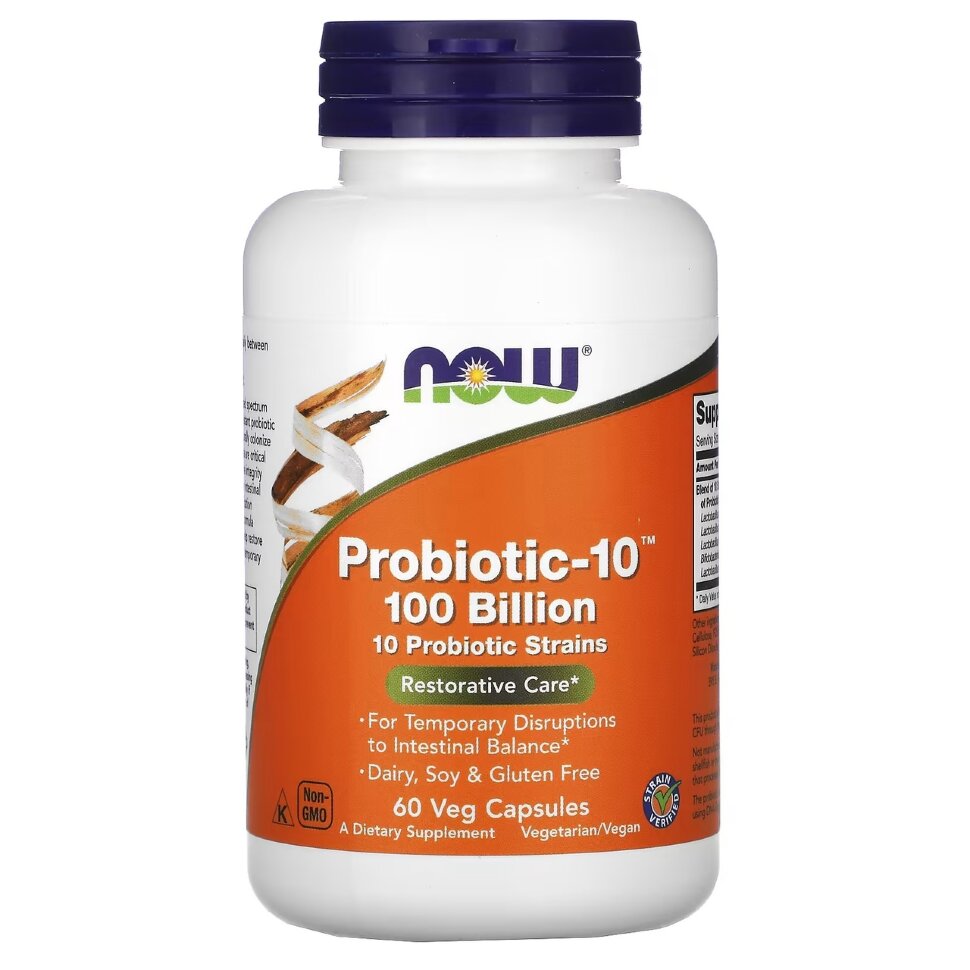 Now Probiotic-10 100 Billion, 60 капс. 
