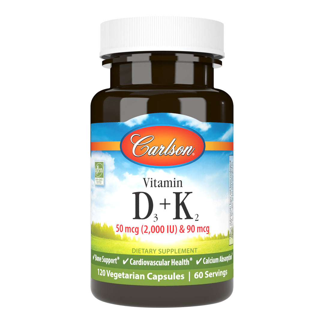 Carlson Labs Vitamin D3 + K2, 120 капс. 