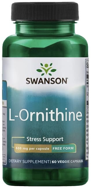 SWANSON L-Ornithine - Free Form 500 mg, 60 капс. 