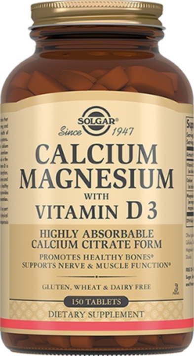 Solgar Calcium Magnesium with Vitamin D3 Tablets, 150 таб. 