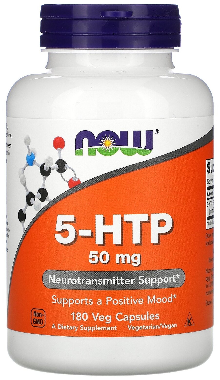 NOW 5-HTP 50 mg, 180 капс.