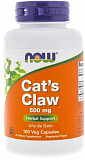NOW Cat's Claw 500 мг, 100 капс.