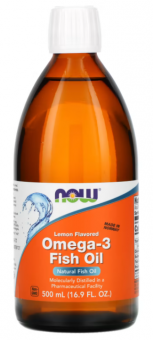 NOW NOW Omega 3 fish oil (Lemon), 500 мл 
