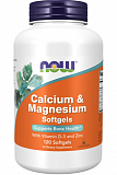 NOW Calcium & Magnesium + D, 120 капс.