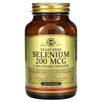 Solgar Solgar Yeast Free Selenium 200 mcg, 250 таб. 