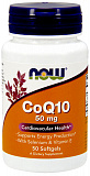 NOW CoQ10 50 мг + Vit E, 50 капс.