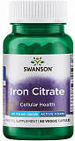 Swanson Iron Citrate - Active Form 25 mg, 60 капс.