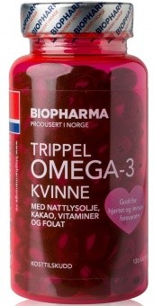 Biopharma Biopharma Trippel Omega-3 Kvinne, 120 капс. 