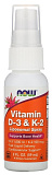 NOW Vitamin D3 & K-2 1000/100 MCG spray 2 oz, 59 мл