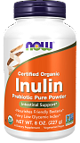 NOW Inulin Prebiotic Pure Powder Organic, 8 oz (227 г)