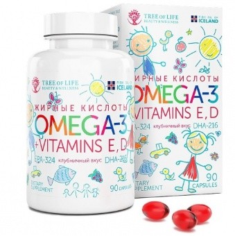 Tree of Life Omega 3 kids + Vitamins D & E 