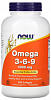 NOW NOW Omega 3-6-9 1000, 250 капс. Омега 3 NOW NOW Omega 3-6-9 1000, 250 капс. Омега 3