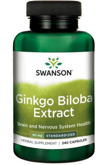 Swanson Swanson Ginkgo Biloba Extract - Standardized 60 mg, 240 капс. 