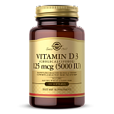Solgar Vitamin D3 (Cholecalciferol) 5000 IU Softgel, 100 капс.