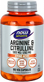 NOW Arginine 500 & Citrulline 250, 120 капс.