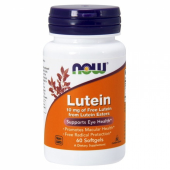 NOW NOW Lutein 10 mg, 60 капс. 