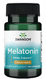 Swanson Melatonin 3 mg, 60 капс.