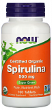 NOW Organic Spirulina 500 mg, 100 таб.
