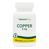 Nature's Plus Copper 3 mg, 90 таб.