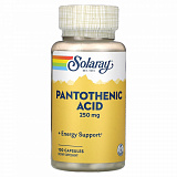 Solaray Pantothenic Acid 250mg, 100 капс.