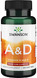 Swanson Vitamin A & D, 250 капс.