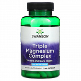 Swanson Triple Magnesium Complex 400 mg, 100 капс.