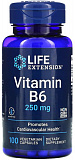 LIFE Extension Vitamin B6 250 мг, 100 капс.