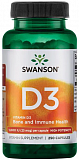 Swanson Vitamin D3 High Potency 1,000 IU (25 mcg), 250 капс.