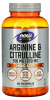 NOW Arginine 500 & Citrulline 250, 240 капс.
