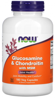NOW NOW Glucosamine & Chondroitin with MSM, 180 капс. 