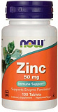 NOW Zinc Gluconate 50 мг, 100 таб.