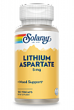 Solaray Lithium Aspartate 5мг, 100 капс.