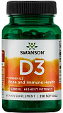 Swanson Vitamin D3 Highest Potency 5,000 IU (125 mcg), 250 капс.