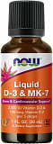 NOW Liquid Vit D-3 & MK-7, 30 мл.