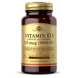 Solgar Vitamin D3 (Cholecalciferol) 125 mcg (5000 IU), 60 капс.