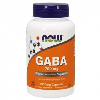 NOW NOW GABA 750 мг, 100 капс. 
