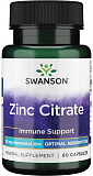 Swanson Zinc Citrate (50 mg Elemental), 60 капс.