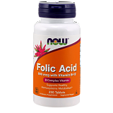 NOW Folic Acid 800 mcg, 250 таб.