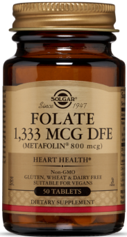 Solgar  Folate 1,333 mcg DFE (Metafolin® 800 mcg) 