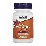 Now Vitamin D3-5000 IU, 30 капс.