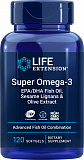 LIFE Extension Super Omega-3 EPA/DHA Fish Oil, Sesame Lignans & Olive Extract, 120 капс.
