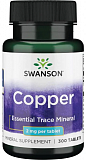 Swanson Copper 2 mg, 300 таб.