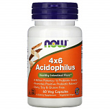 NOW 4X6 Acidophilus, 60 капс.