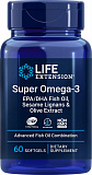 LIFE Extension Super Omega-3 EPA/DHA Fish Oil, Sesame Lignans & Olive Extract, 60 капс.