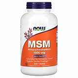 NOW M.S.M 1500 mg, 200 таб.