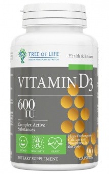 Tree of Life Vitamin D3 600ME 
