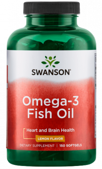 Swanson Swanson Omega-3 Fish Oil - Lemon Flavor, 150 капс. 